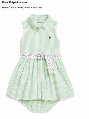 Ralph Lauren Mint Green and White Striped Knit Top